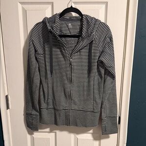 GAP Gray and White Striped Jacket